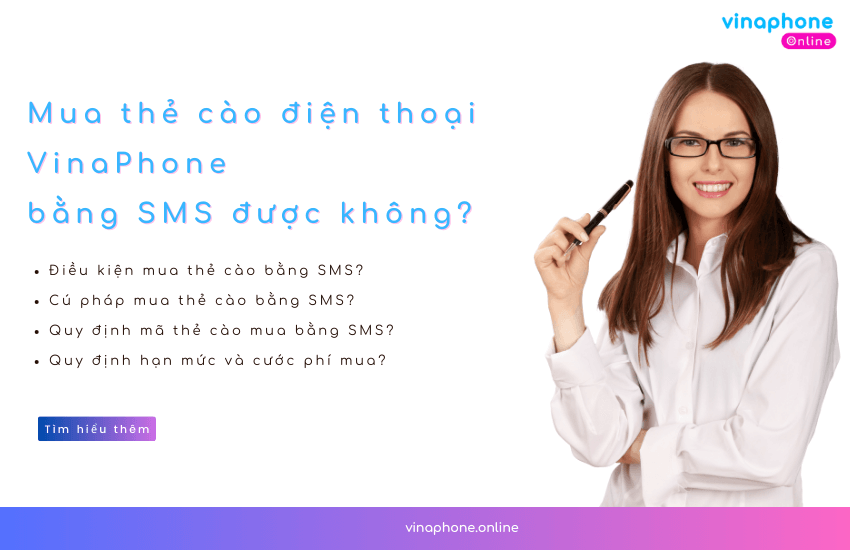 Mua thẻ cào bằng sms Vinaphone