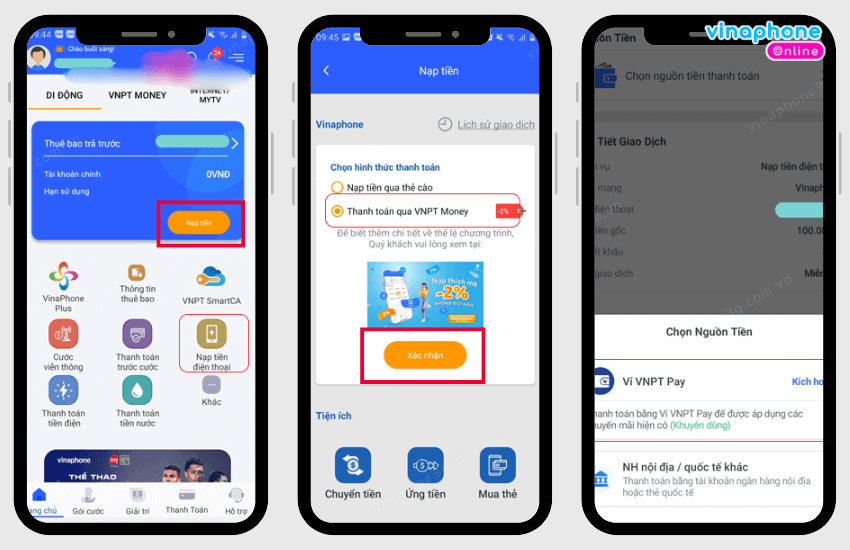 nap tien online qua my vnpt