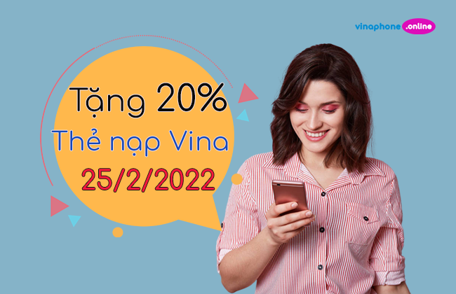 vinaphone khuyen mai 20% the nap 25/2/2022