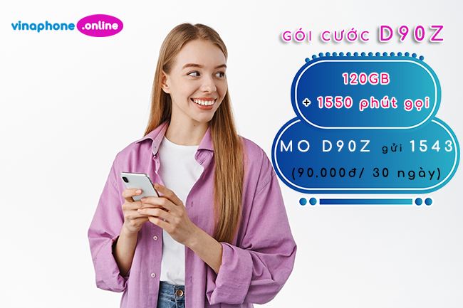 Cú pháp đăng ký gói cước D90Z Vinaphone