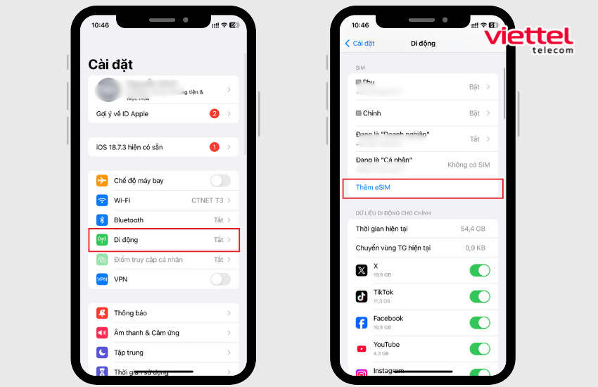 chuyen esim vinaphone sang may khac