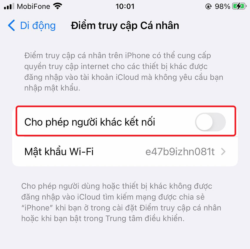 thiet lap diem truy cap ca nhan tren iphone