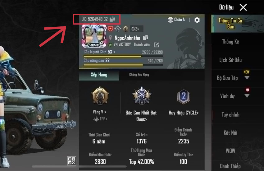 Cach xem ID PUBG don gian